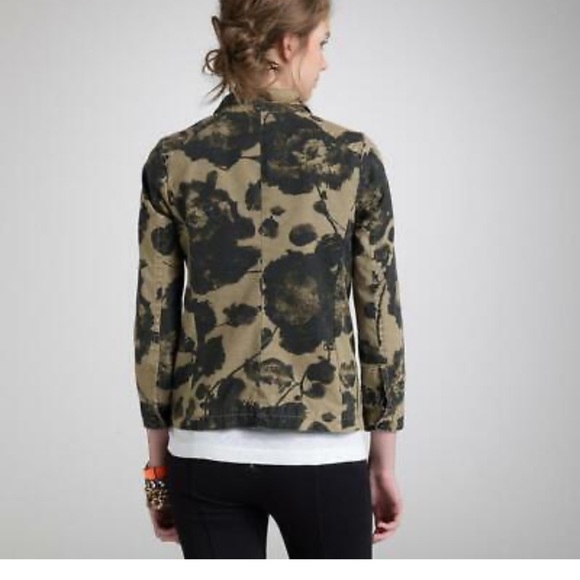 J.Crew Tan Black Blossom Camo Blazer - Picture 5 of 12